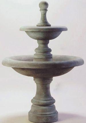Westminster Two Tier Cast Stone Outdoor Fountain Fountain Tuscan